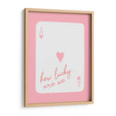 How Lucky Are We Ace Pink - Jolly and Dash | Cuadro decorativo de Canvas Lab