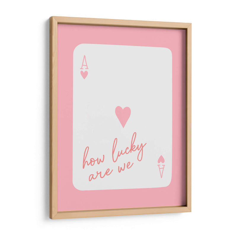How Lucky Are We Ace Pink - Jolly and Dash | Cuadro decorativo de Canvas Lab