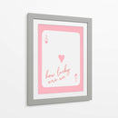 How Lucky Are We Ace Pink - Jolly and Dash | Cuadro decorativo de Canvas Lab