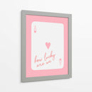 How Lucky Are We Ace Pink - Jolly and Dash | Cuadro decorativo de Canvas Lab