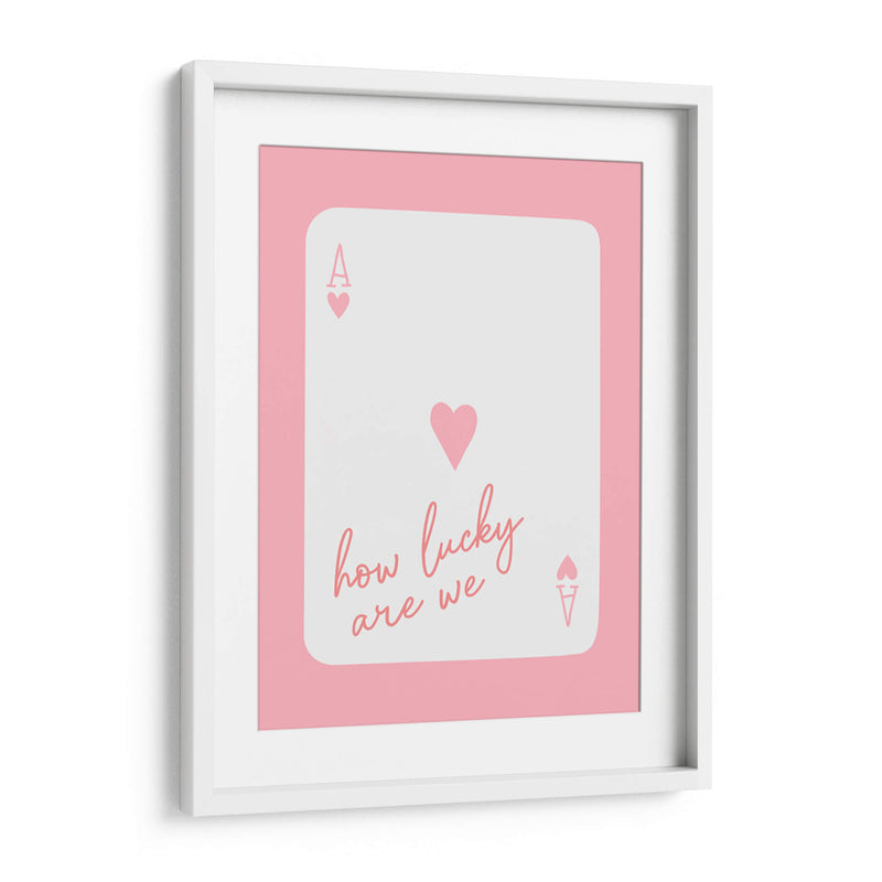 How Lucky Are We Ace Pink - Jolly and Dash | Cuadro decorativo de Canvas Lab