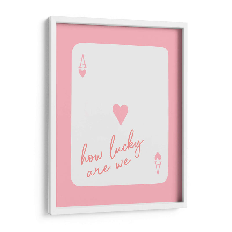 How Lucky Are We Ace Pink - Jolly and Dash | Cuadro decorativo de Canvas Lab