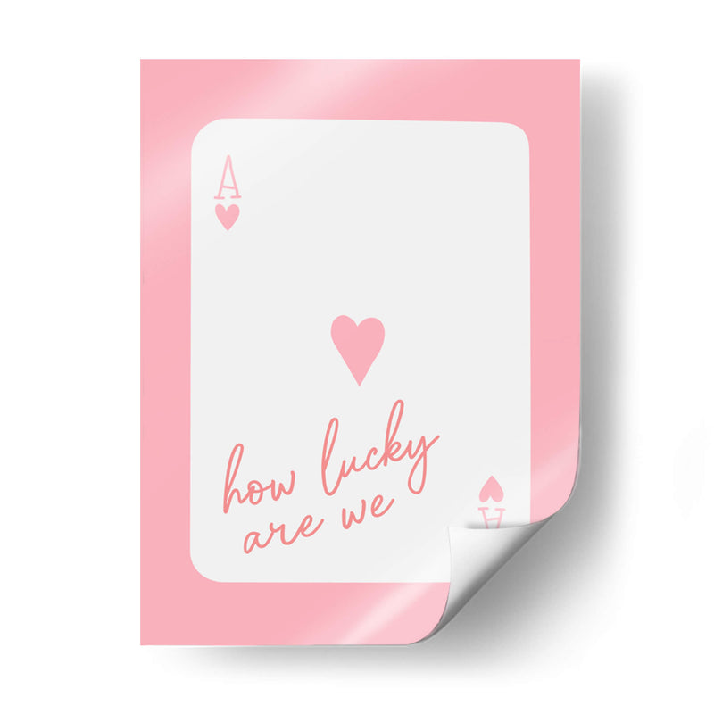 How Lucky Are We Ace Pink - Jolly and Dash | Cuadro decorativo de Canvas Lab