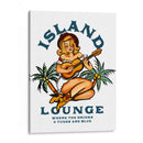 Island Lounge Chica Pin Up Tropical Tocando Guitarra - The Whiskey Ginger | Cuadro decorativo de Canvas Lab