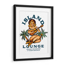Island Lounge Chica Pin Up Tropical Tocando Guitarra - The Whiskey Ginger | Cuadro decorativo de Canvas Lab