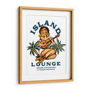 Island Lounge Chica Pin Up Tropical Tocando Guitarra - The Whiskey Ginger | Cuadro decorativo de Canvas Lab