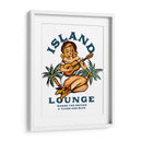 Island Lounge Chica Pin Up Tropical Tocando Guitarra - The Whiskey Ginger | Cuadro decorativo de Canvas Lab