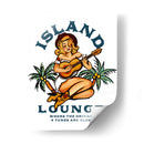 Island Lounge Chica Pin Up Tropical Tocando Guitarra - The Whiskey Ginger | Cuadro decorativo de Canvas Lab