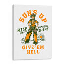 Sun's Up Rise Up and Fucking Shine, vaquera del Salvaje Oeste - The Whiskey Ginger | Cuadro decorativo de Canvas Lab