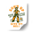 Sun's Up Rise Up and Fucking Shine, vaquera del Salvaje Oeste - The Whiskey Ginger | Cuadro decorativo de Canvas Lab