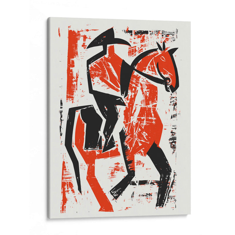 Jinete de caballo abstracto - Andreas Magnusson | Cuadro decorativo de Canvas Lab