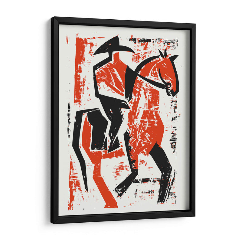Jinete de caballo abstracto - Andreas Magnusson | Cuadro decorativo de Canvas Lab