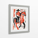 Jinete de caballo abstracto - Andreas Magnusson | Cuadro decorativo de Canvas Lab