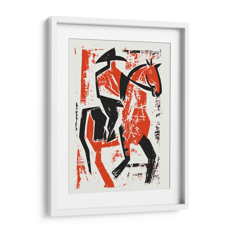 Jinete de caballo abstracto - Andreas Magnusson | Cuadro decorativo de Canvas Lab
