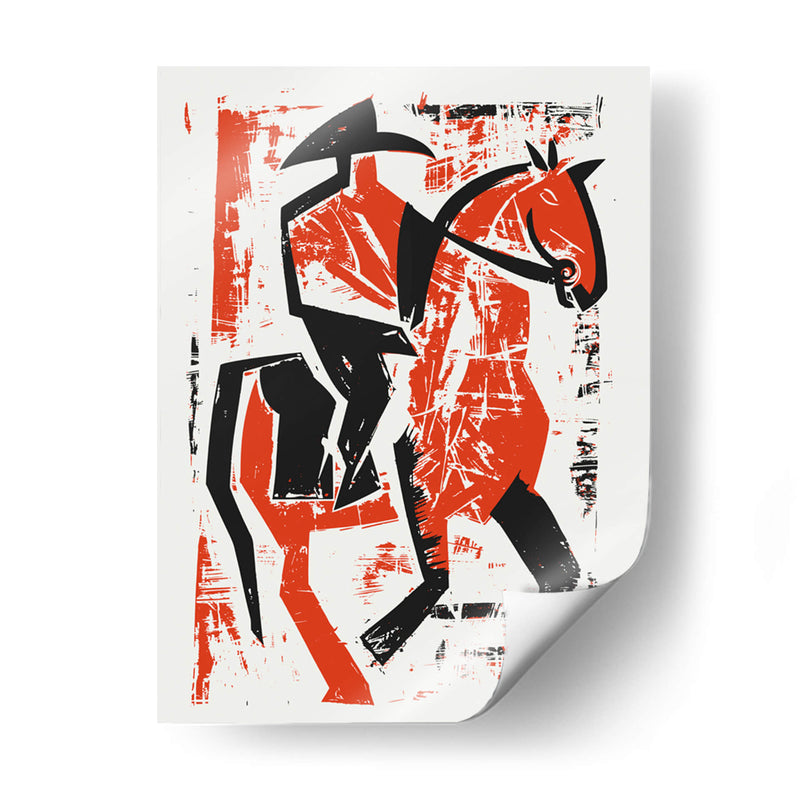 Jinete de caballo abstracto - Andreas Magnusson | Cuadro decorativo de Canvas Lab
