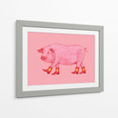 Marjorie la cerdita vaquera - Anyone Can Yeehaw | Cuadro decorativo de Canvas Lab