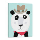 Panda divertido con sombrero de vaquero de la artista Carla Daly - Carla Daly | Cuadro decorativo de Canvas Lab