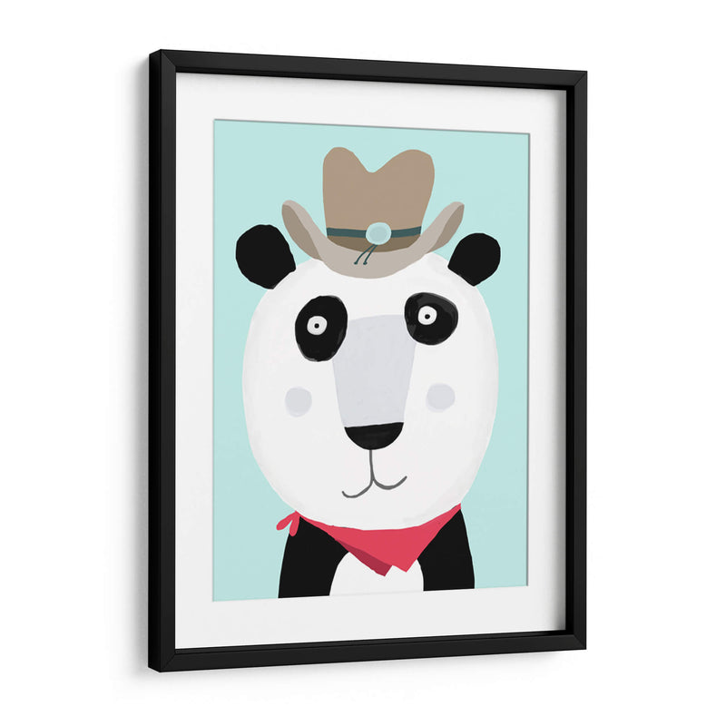 Panda divertido con sombrero de vaquero de la artista Carla Daly - Carla Daly | Cuadro decorativo de Canvas Lab