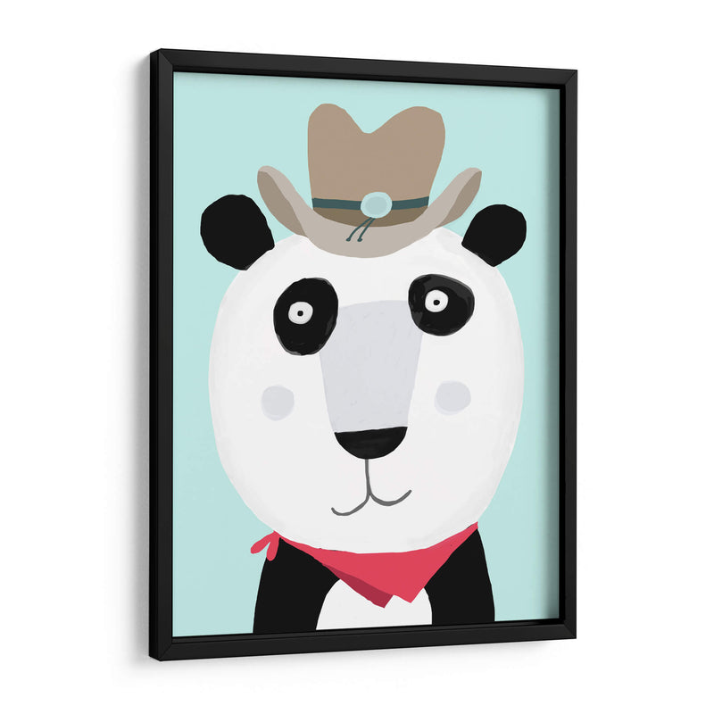 Panda divertido con sombrero de vaquero de la artista Carla Daly - Carla Daly | Cuadro decorativo de Canvas Lab