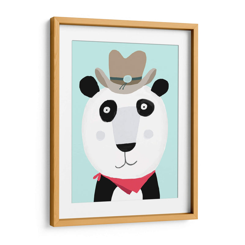 Panda divertido con sombrero de vaquero de la artista Carla Daly - Carla Daly | Cuadro decorativo de Canvas Lab