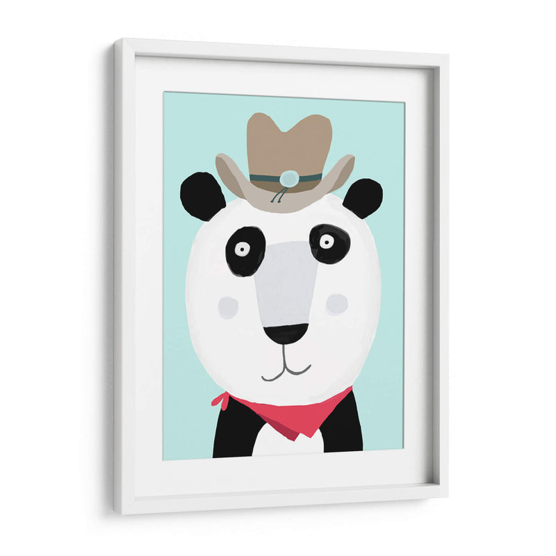 Panda divertido con sombrero de vaquero de la artista Carla Daly - Carla Daly | Cuadro decorativo de Canvas Lab