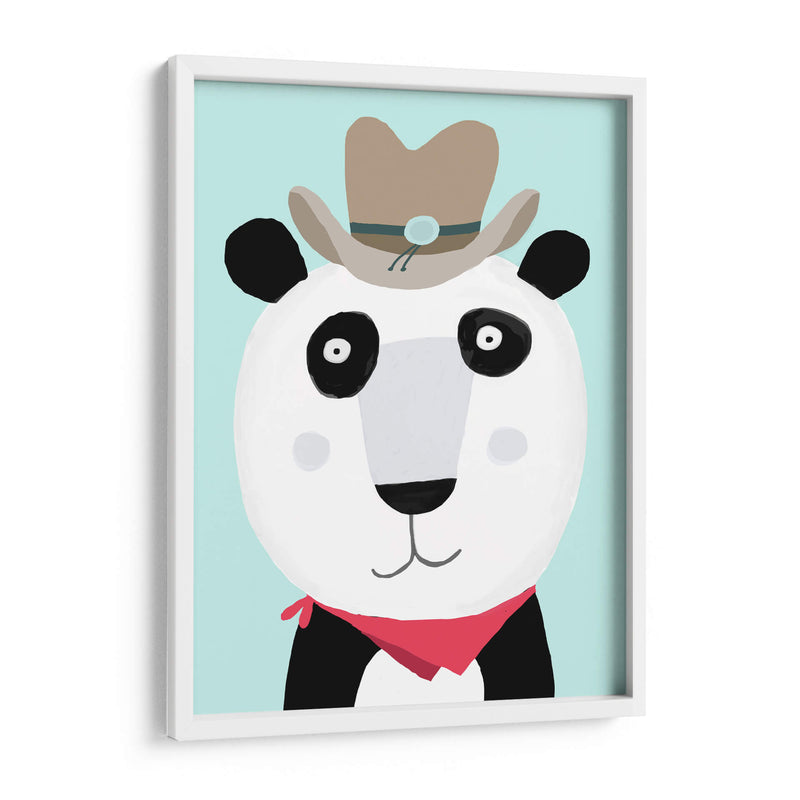 Panda divertido con sombrero de vaquero de la artista Carla Daly - Carla Daly | Cuadro decorativo de Canvas Lab