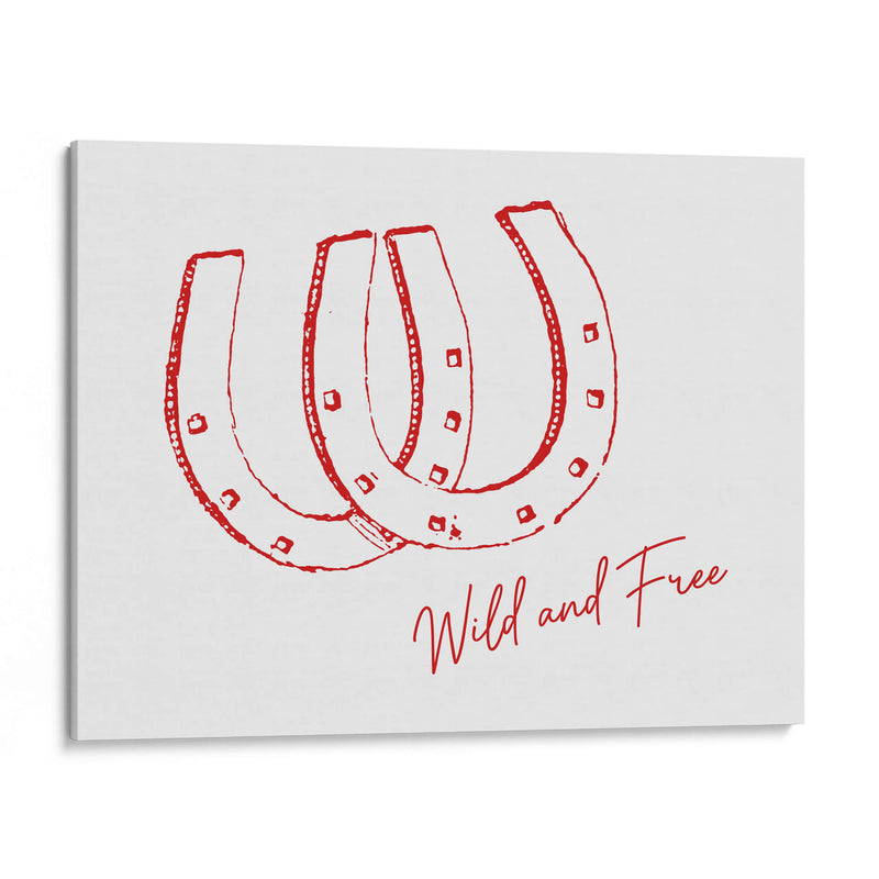 Herradura Wild and Free Roja - Jolly and Dash | Cuadro decorativo de Canvas Lab