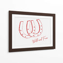 Herradura Wild and Free Roja - Jolly and Dash | Cuadro decorativo de Canvas Lab