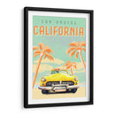 Póster de Surf de California - The Whiskey Ginger | Cuadro decorativo de Canvas Lab