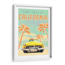 Póster de Surf de California - The Whiskey Ginger | Cuadro decorativo de Canvas Lab
