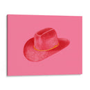 Stetson rojo sobre rosa - Anyone Can Yeehaw | Cuadro decorativo de Canvas Lab