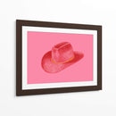 Stetson rojo sobre rosa - Anyone Can Yeehaw | Cuadro decorativo de Canvas Lab