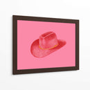 Stetson rojo sobre rosa - Anyone Can Yeehaw | Cuadro decorativo de Canvas Lab