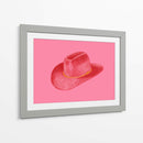 Stetson rojo sobre rosa - Anyone Can Yeehaw | Cuadro decorativo de Canvas Lab