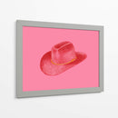 Stetson rojo sobre rosa - Anyone Can Yeehaw | Cuadro decorativo de Canvas Lab