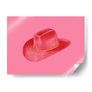 Stetson rojo sobre rosa - Anyone Can Yeehaw | Cuadro decorativo de Canvas Lab