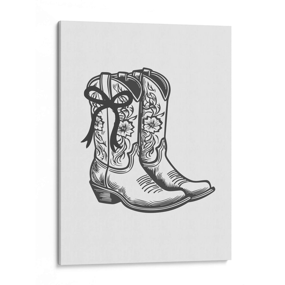 Botas vaqueras negras con lazo - Jolly and Dash | Cuadro decorativo de Canvas Lab