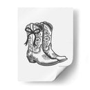 Botas vaqueras negras con lazo - Jolly and Dash | Cuadro decorativo de Canvas Lab