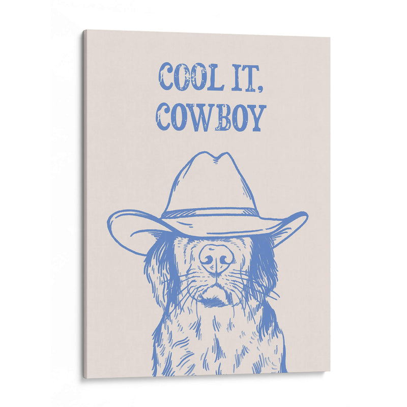Cool it, Cowboy azul - Tara Royle | Cuadro decorativo de Canvas Lab