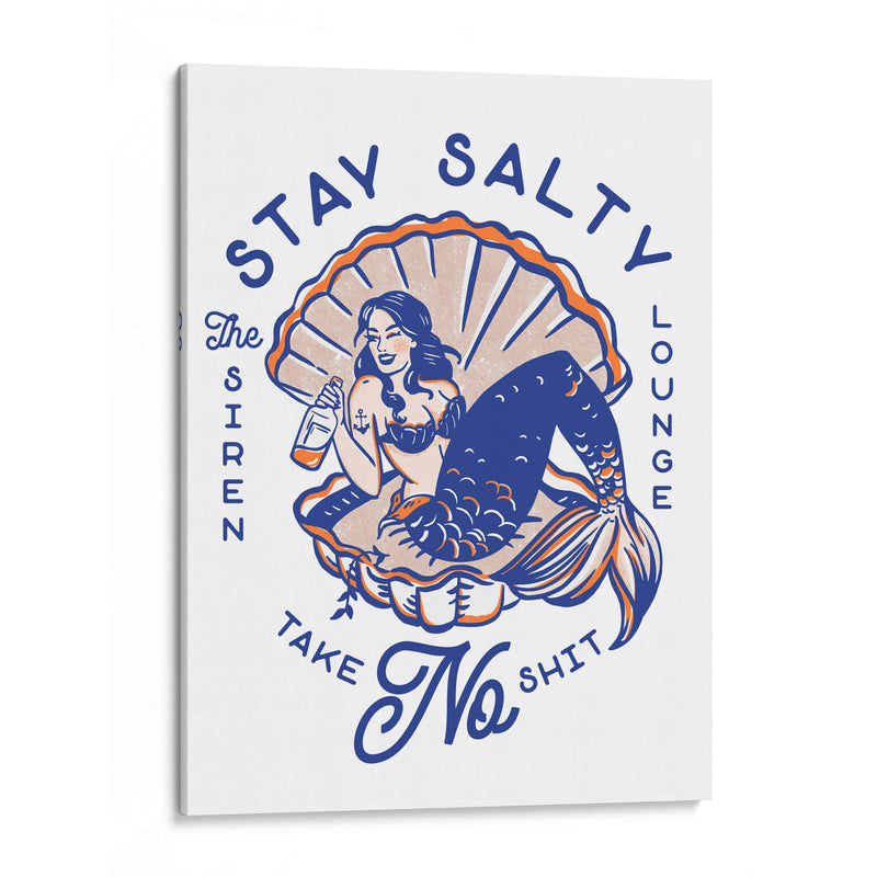 Stay Salty Siren Lounge Lounge Pin-Up Sirena - The Whiskey Ginger | Cuadro decorativo de Canvas Lab