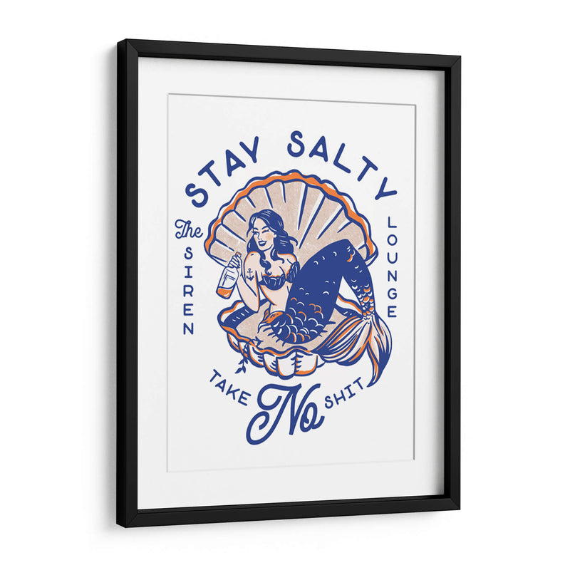 Stay Salty Siren Lounge Lounge Pin-Up Sirena - The Whiskey Ginger | Cuadro decorativo de Canvas Lab