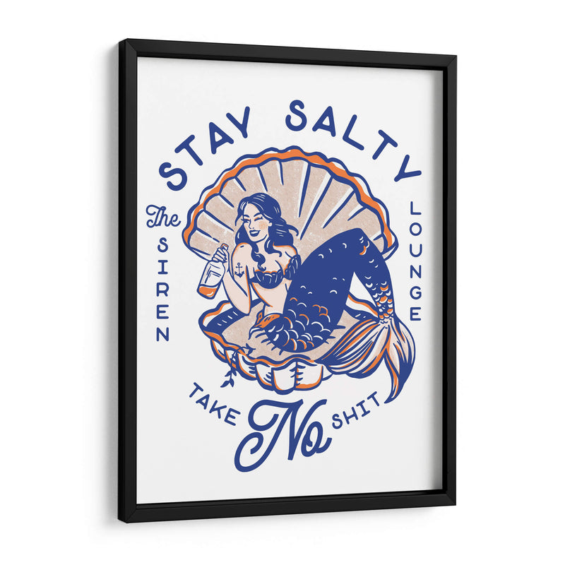 Stay Salty Siren Lounge Lounge Pin-Up Sirena - The Whiskey Ginger | Cuadro decorativo de Canvas Lab
