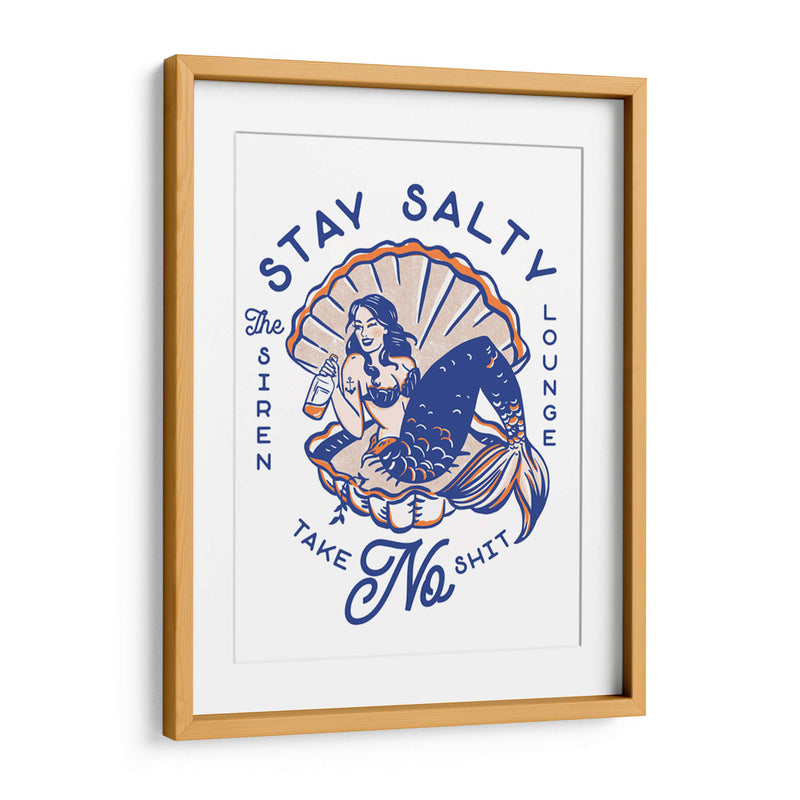 Stay Salty Siren Lounge Lounge Pin-Up Sirena - The Whiskey Ginger | Cuadro decorativo de Canvas Lab