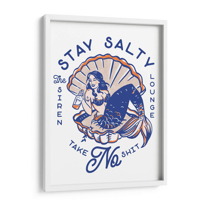 Stay Salty Siren Lounge Lounge Pin-Up Sirena - The Whiskey Ginger | Cuadro decorativo de Canvas Lab