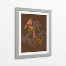 Howdy - Vaquera montando un caballo encabritado - Nikita Jariwala | Cuadro decorativo de Canvas Lab