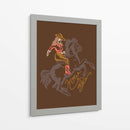Howdy - Vaquera montando un caballo encabritado - Nikita Jariwala | Cuadro decorativo de Canvas Lab