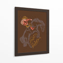 First Rodeo - Vaquera montando un caballo encabritado - Nikita Jariwala | Cuadro decorativo de Canvas Lab
