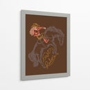 First Rodeo - Vaquera montando un caballo encabritado - Nikita Jariwala | Cuadro decorativo de Canvas Lab
