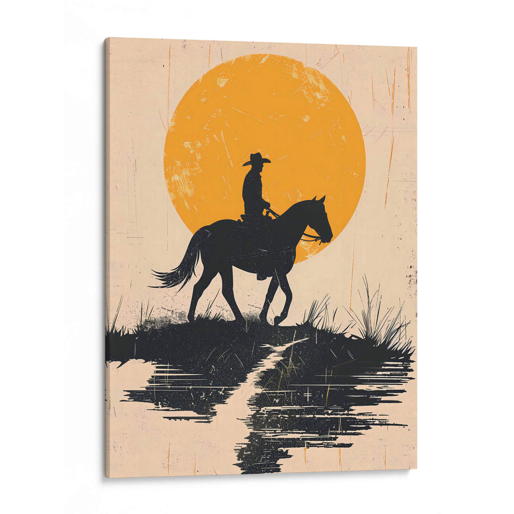 Vaquero en el Atardecer - Andreas Magnusson | Cuadro decorativo de Canvas Lab