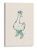 Pato con botas vaqueras en verde - Tara Royle | Cuadro decorativo de Canvas Lab